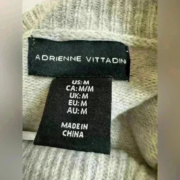 Adrienne Vittadini  Wool Cowl Neck Ribbed Side Split Buttons Fall Winter Sweater - Picture 7 of 8